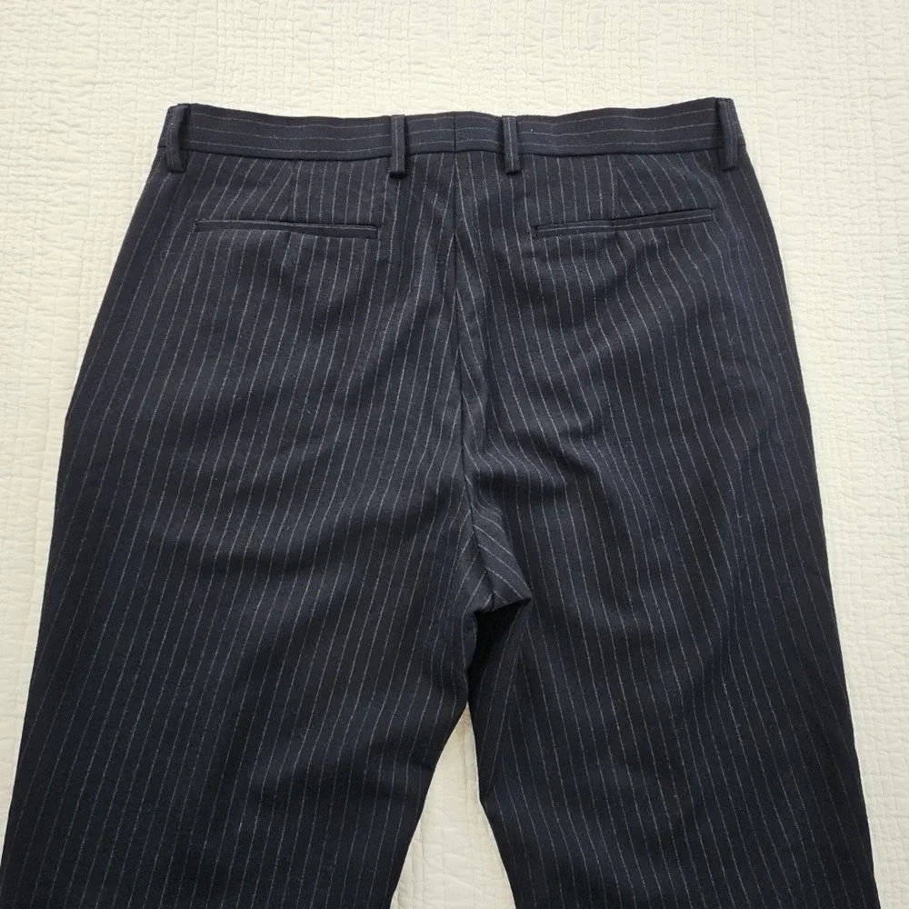 Banana Republic Dress‎ Pants Men's 36x32 Navy Blue Chalk Stripe Slim Fit Luxe